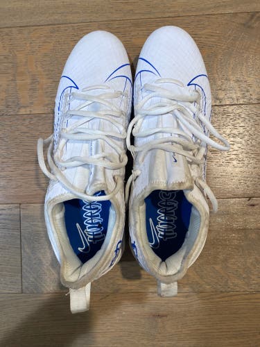 White Men's Size M 11.0 (W 12.0) Adult Nike Alpha Huarache 7 Pro Mid Top Molded Cleats (Used)