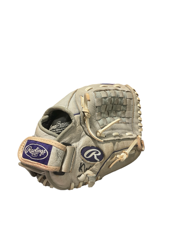 Used Rawlings SURE CATCH SB GLOVE RH Throw Fastpitch Gloves Grey 12" 11834-S000056693