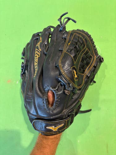 Black Mizuno MVP Prime RH Softball Glove 12.5"