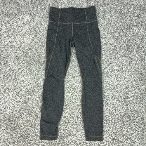 Athleta Pants Womens Small Gray High Rise Ankle Leggings Stash Pocket Salutation
