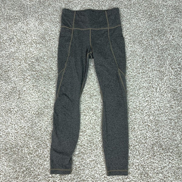 Athleta Pants Womens Small Gray High Rise Ankle Leggings Stash Pocket Salutation
