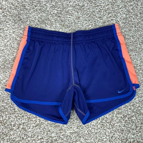 Nike Shorts Womens Small Blue Orange Dri-FIT Running Athletic Tempo Gym Sports