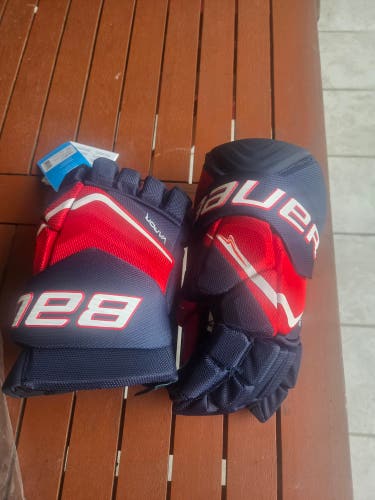 Bauer Vapor Flylite Gloves 13" Navy/Red/White