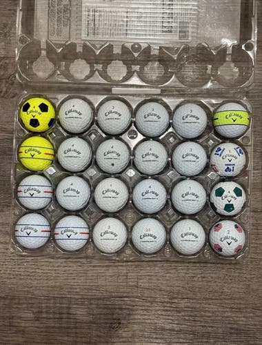 24 Callaway Chrome Soft Golf Balls - 5A MINT CONDITION, Some Are Triple Track