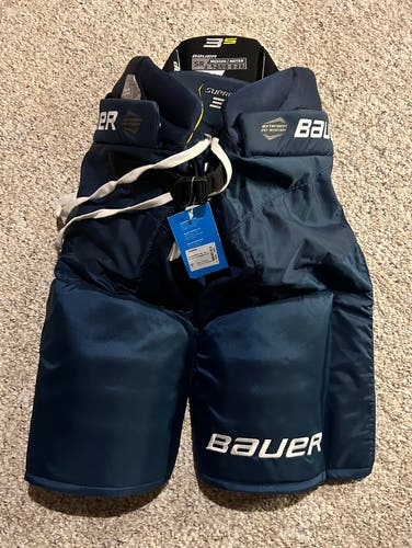 New Bauer Supreme 3S Navy Hockey Pants - Senior Medium NWT
