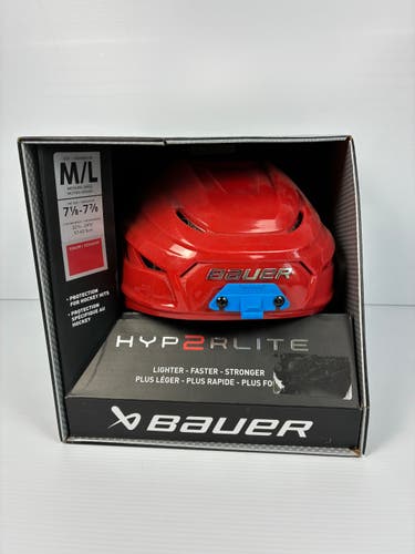 New Medium/Large Bauer Hyperlite 2 Helmet - Red