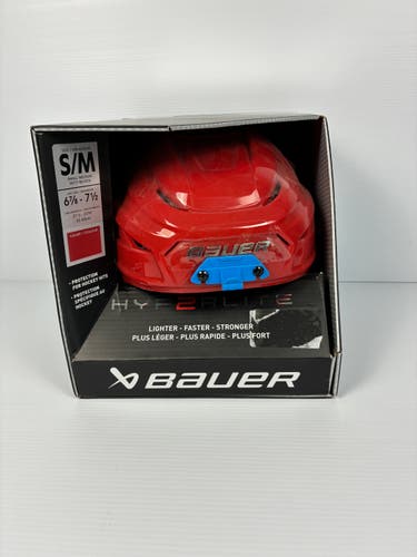 New Small/Medium Bauer Hyperlite 2 Helmet - Red