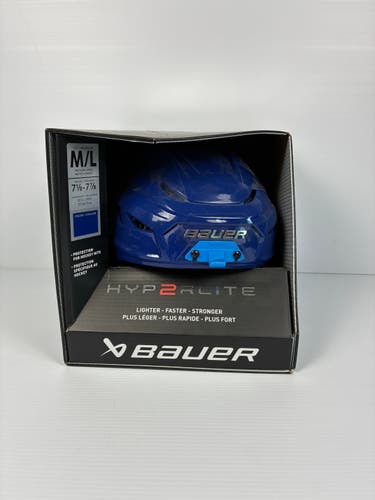 New Medium/Large Bauer Hyperlite 2 Helmet - Royal