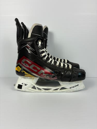 Used Size 9.5 Regular Senior CCM JetSpeed FT6 Pro Hockey Skates - Maroon/Gold