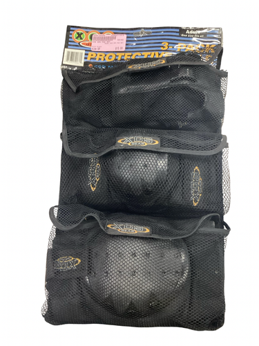 Used XCS 3PK PAD SET Inline Protective Set Black Senior 11613-S000189356