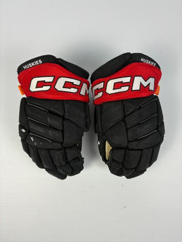 Used 13" CCM HGPJSPP Pro Stock Hockey Gloves - Black/Red
