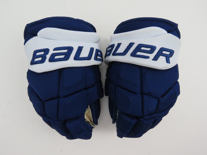 Bauer Supreme UltraSonic Toronto Maple Leafs NHL Pro Stock Hockey Gloves Blue 13"