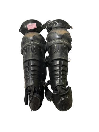 Used Rawlings LEG GUARDS Catchers Leg Guards Black Junior 11847-S000038522