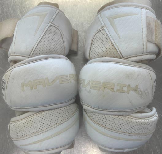 Used Maverik M6 Lacrosse Arm Pads/Guards White LG 11497-S000161238