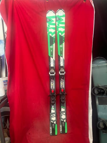 Skis: Volkl 172 cm All Mountain Skis With Bindings (Used)