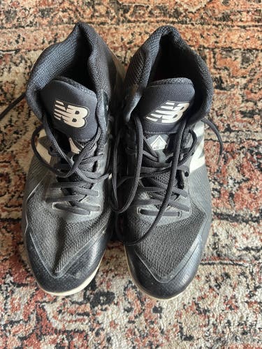 Black Men's Size M 12.0 (W 13.0) Adult New Balance 4040V4 High Top Molded Cleats (Used)