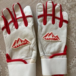 Red Rock Baseball Batting Gloves (New) Long Cuff Bruce Bolt Style