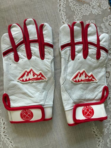 Red Rock Baseball Batting Gloves (New) Short Cuff