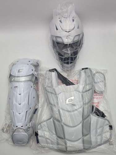 Champro Optimus Pro Fastpitch Catcher Set Youth White Ages 9-12 CBSF10 (New)
