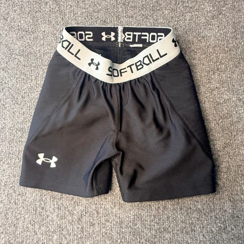 Under Armour (Used) black sliding shorts girls xs