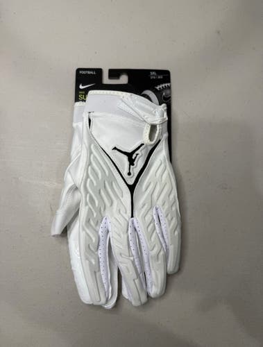 Jordan/Nike Superbad 6.0 Football Gloves - White (Men's 3XL/XXXL)