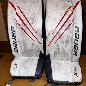 Bauer (Used) Vapor 3x Intermediate Goalie Leg Pads 30+ red/white/navy