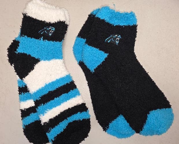 ST3 Mens NFL CAROLINA PANTHERS LOT of 2 Socks Medium 5-10 NEW