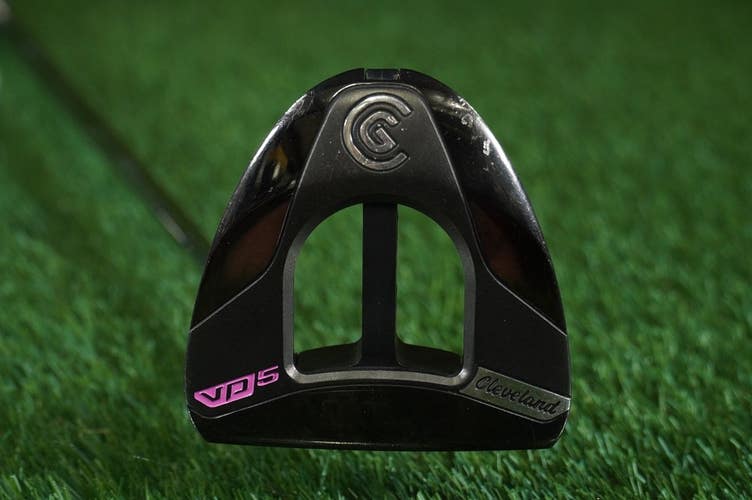 Women's Cleveland VP5 Putter Black / Pink Ladies Mallet 34 Steel RH ~ LOOK!!