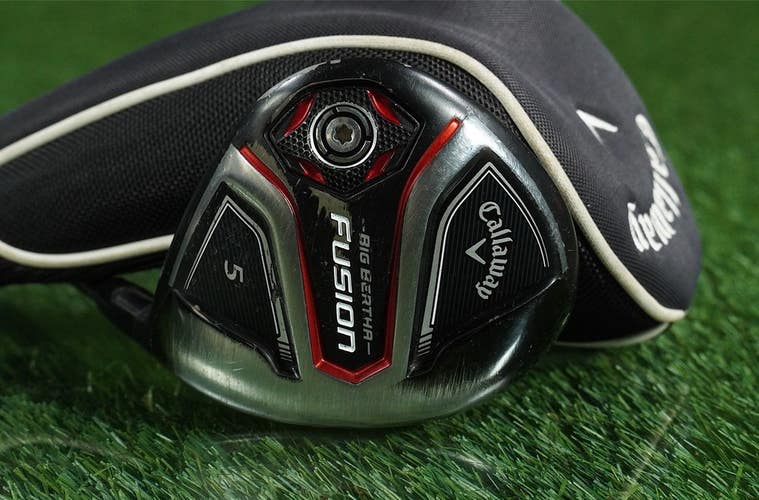 CALLAWAY BIG BERTHA FUSION 5 WOOD FAIRWAY RECOIL ES F2 SENIOR RH 18 + HEADCOVER