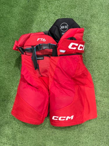 Red Senior Small CCM JetSpeed FT6 Hockey Pants (Used)