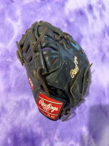 Black Rawlings Highlight Series LH First Base Baseball Glove 11.5" (Used)