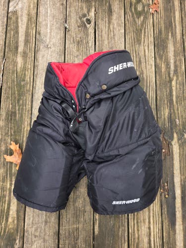 Senior Large Sher-Wood T90 Hockey Goalie Pants (Used)