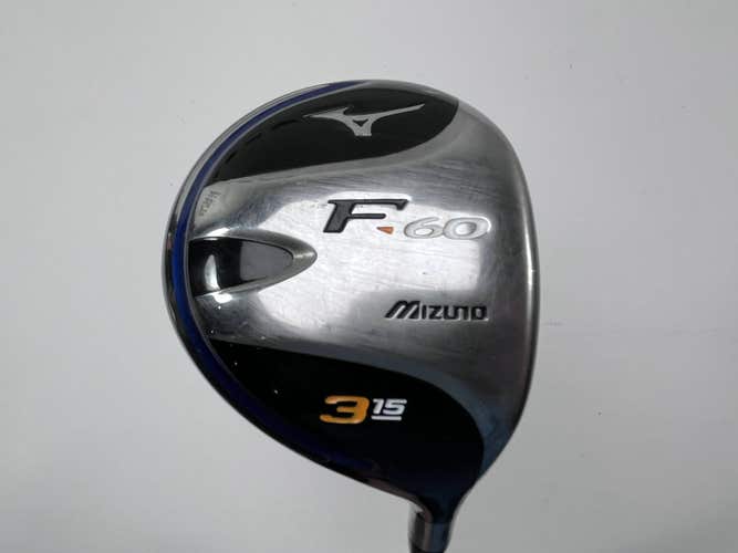 Mizuno F-60 3 Fairway Wood 15* Exsar FS3 70g Regular Graphite Mens RH