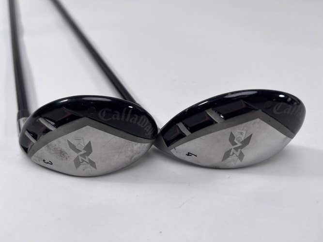 Callaway Razr X 3 & 4 Hybrid Set 21* 24* Uniflex Graphite Mens RH