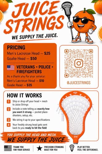 Lacrosse Head Stringing Service