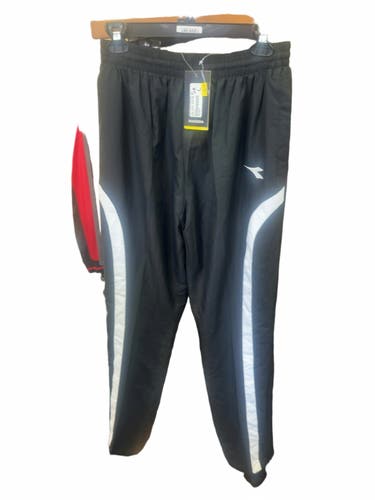 Diadora Track Pants - Black/White - Senior Large brand new with tags