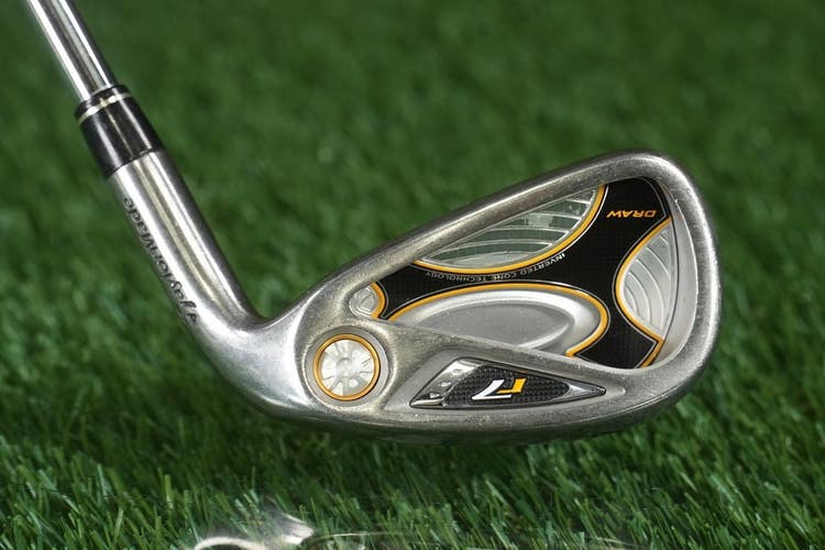 TaylorMade r7 Draw 7 Iron Inverted Cone T-Step 90 Regular Flex Steel Shaft RH