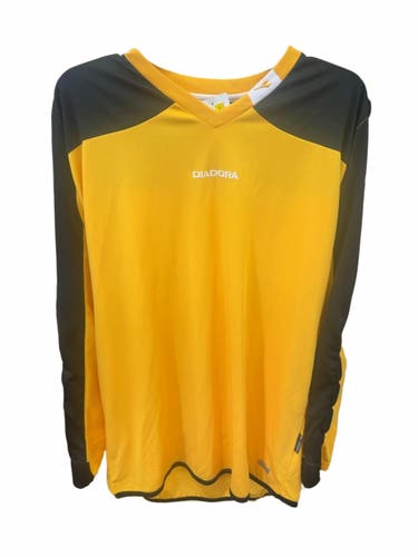 Diadora Goalie Jersey - Senior Large - Yellow/Black-new with tags