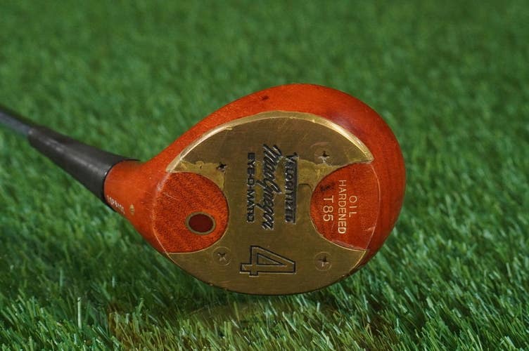 Vintage MacGregor Velocitized Eye-O-Matic T85 Persimmon 4 Wood Fairway Stiff RH