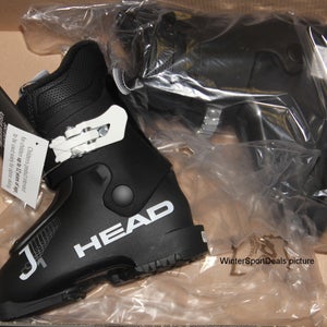 NEW HEAD 2027  kids ski boots size mondo 17.5 / US 10 HEAD J1 ski boots black