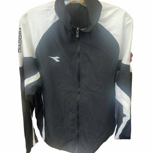 Diadora Senior Large Track Jacket - Black/White