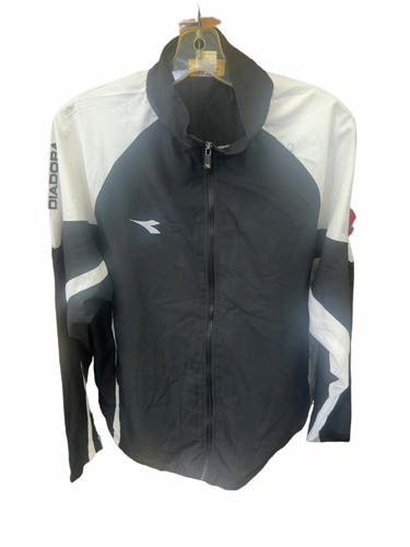Diadora Senior Large Track Jacket - Black/White
