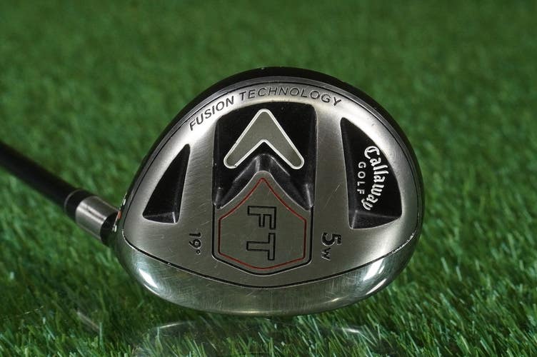 Callaway Fusion FT 19 5 Wood Fairway Fujikura Fit-On 370 Stiff Flex Graphite RH