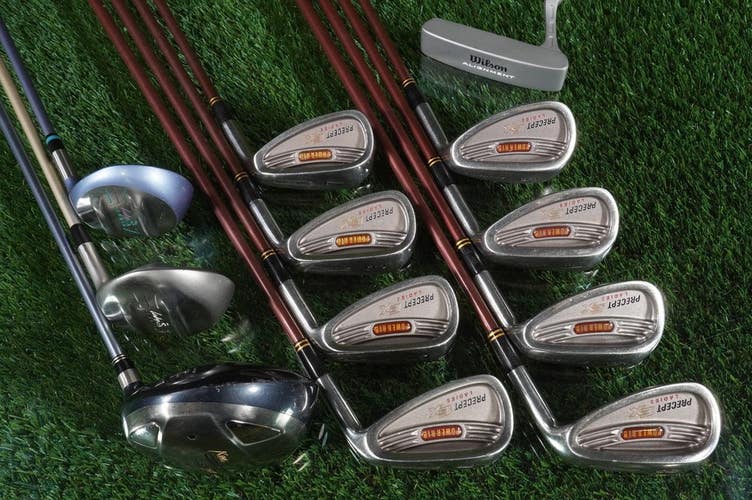 Women's 12Pc. Golf Set Bridgestone Irons, Lady Cobra Woods, Wilson Putter RH