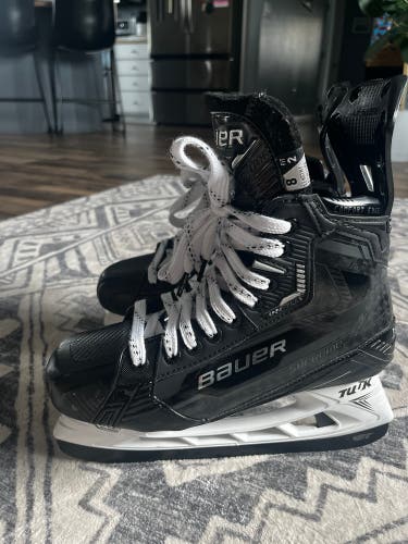 Black 2023 Bauer Supreme Mach Hockey Skates 8 Fit 2 - Bladetech Steel(Gently Used)