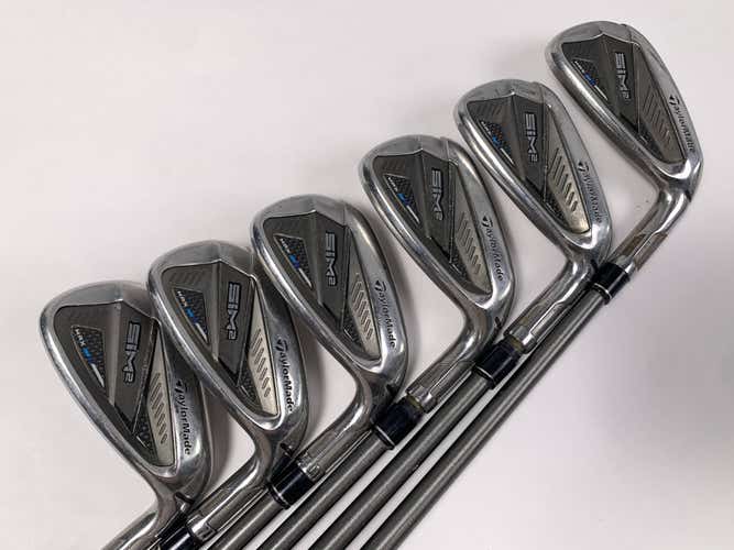 TaylorMade SIM2 MAX Iron Set 6-PW+GW AeroTech SteelFiber FC90 CW F3 Regular RH
