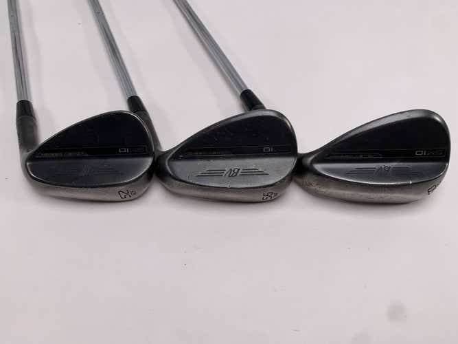 Titleist Vokey SM10 Jet Black Wedge Set 52* 12 56* 14 60* 12 S200 Steel Mens RH