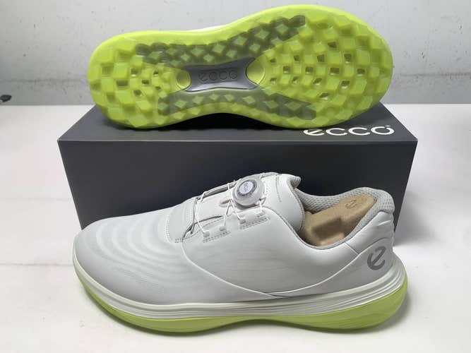 ECCO M LT1 BOA Waterproof Golf Shoes White Men's SZ 10-10.5 (EU 44) NIB
