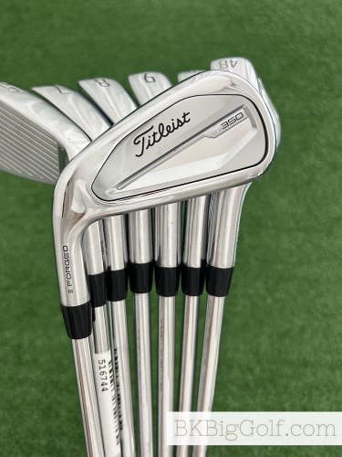 LH Titleist T350 Forged Iron Set 5-48 / True Temper AMT Red Regular