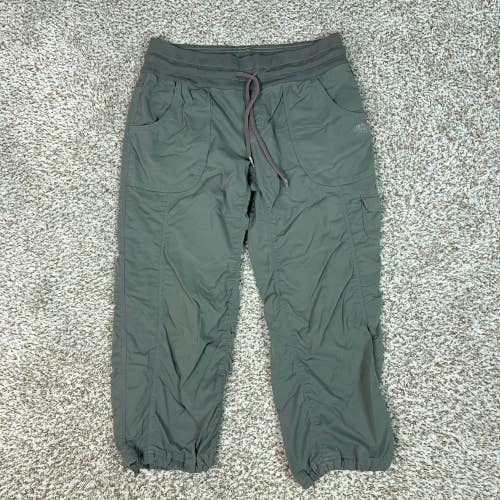 North Face Pants Womens Medium Capri Gray Hiking Outdoor Lightweight Active Gorp